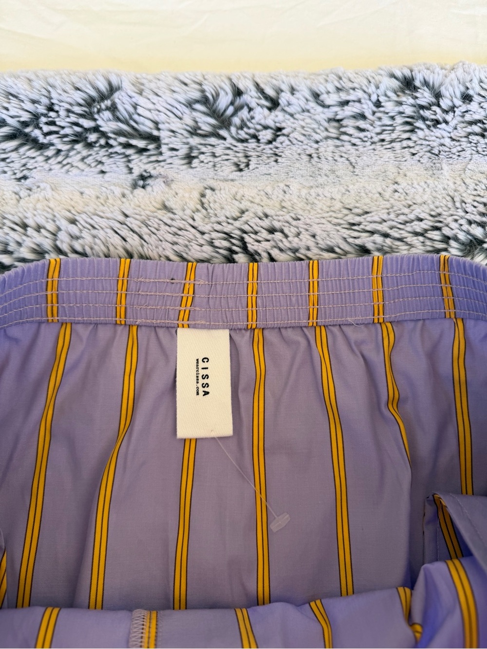 CISSA Stripe Cotton Pull-On Miniskirt - Picture 3 of 6